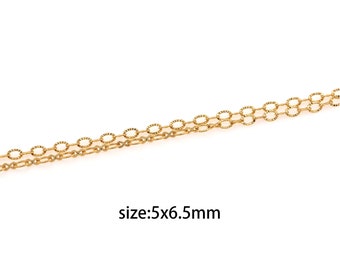 Collana In Oro Giallo Pieno 18k &ndash; Catena Fermacarte Ipoallergenica 3.5 Mm, Varie Lunghezze