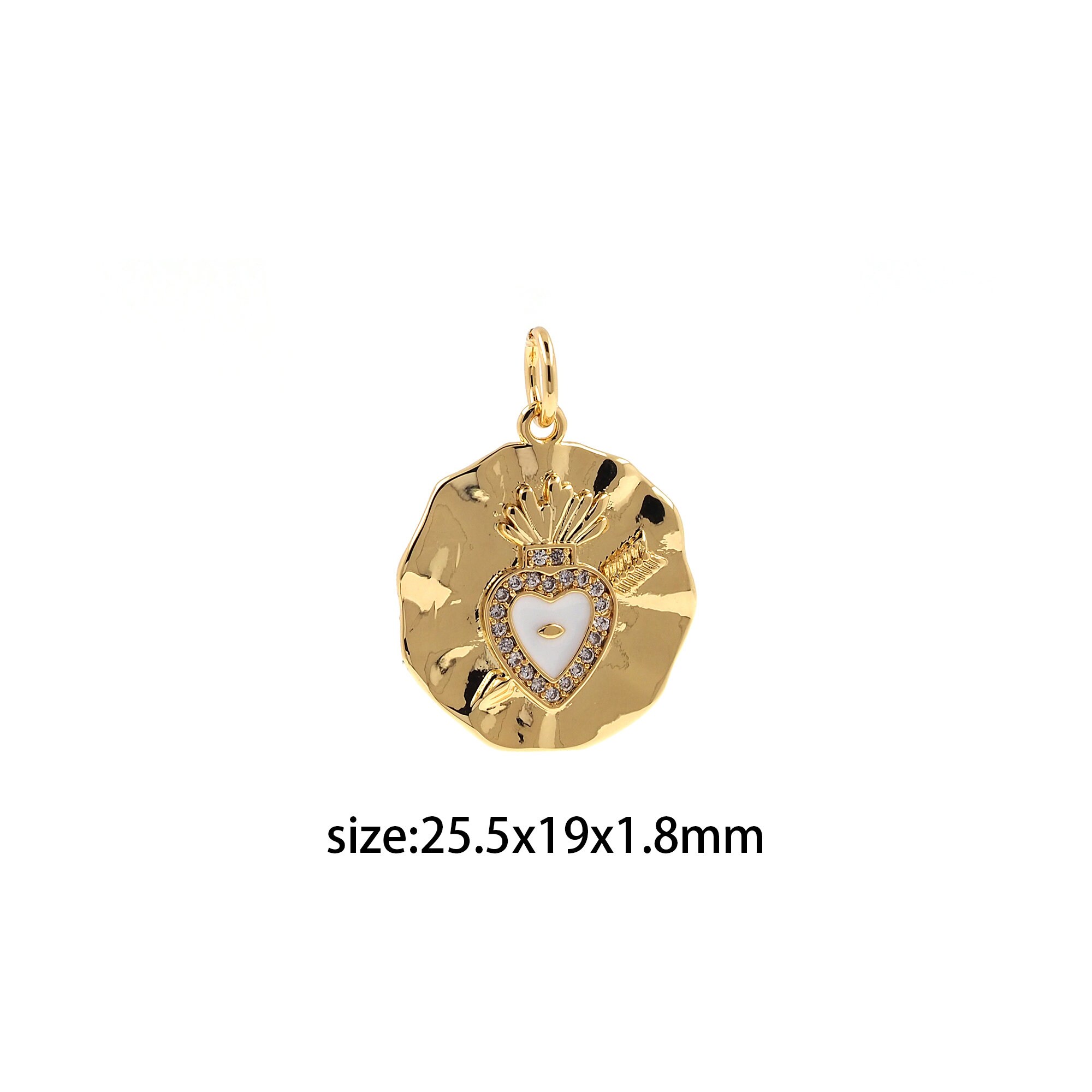 18K Gold Filled Heart Arrow Pendant,cz Micro Pave Heart 18K Gold Filled Heart Arrow Pendant,cz Micro Pave Heart