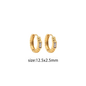 18K Gold Filled Braided Hoops Earrings,Dainty Hoops,Gold Huggies Hoops,Minimalist Earrings,Gift for Her