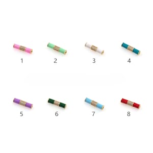 18K Gold Filled Tube Spacer Beads,Enamel Tube Spacer Beads,DIY Jewelry Making Supply