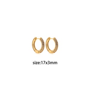 18K Gold Filled CZ Round Hoop Earrings,Dainty Hoop Earrings,Everyday Earrings,Handmade Earrings