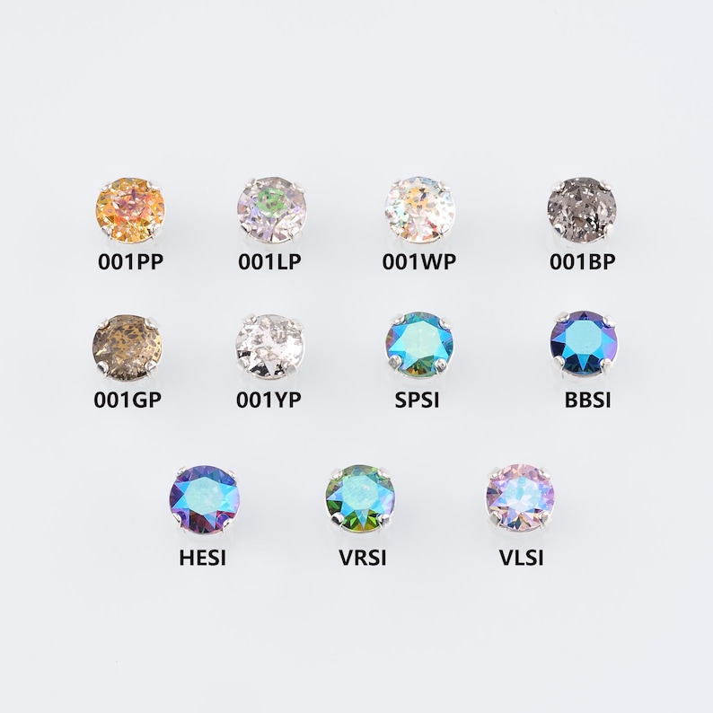 84pcs Multiple Colors Available Round Crystal,sew-on Rhinestone ...
