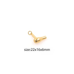 18K Gold Filled Hair Dryer Pendant,Dainty Hair Dryer Charm Earrings Necklace for DIY Jewelry Making Supply