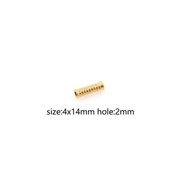 NBEADS 200 stuks messing kralen 5 maten rondelle spacer messing kralen metalen groot gat kralen voor doe-het-zelf sieraden maken, 2 mm/3 mm/4 mm/5 mm/6 mm gat