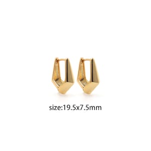 18K Gold Filled Geometric Hoop Earrings,Dainty Hoops,Round Huggie Hoops,Minimalist Earrings