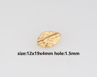 24K Gold Filled Leaf Spacer Bead,Dainty Leaf Spacer Bead,DIY Jewelry Making Supply
