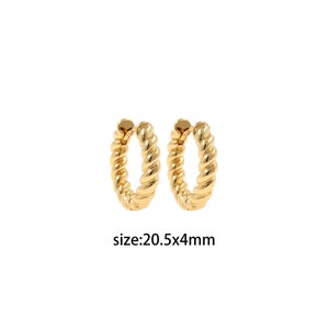 18K Gold Filled Thick Hoops,Thick Hoop Earrings,Minimalism Hoops,Dainty Hoops Huggie