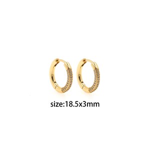 18K Gold Filled CZ Hoops Earrings,Everyday Earrings,Minimalist Earrings,Dainty Hoops,Gift for Her