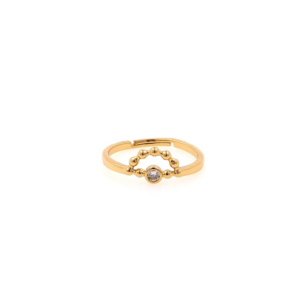 18K Gold Filled CZ Rings,Everyday Rings,Stackable Ring,Adjustable Ring,Open Ring,Gifts For Her