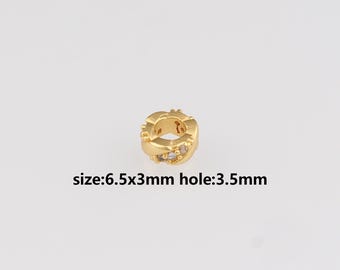 24K Gold Filled Flat Spacer Beads,Flat Spacer Beads,DIY Jewelry Making Supply