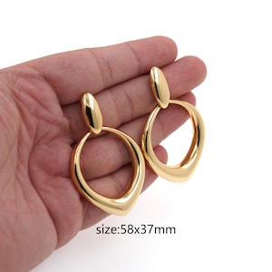 18K Gold Filled Oval Stud Earrings,Gold Hoop Earrings,Minimalist Earrings,Everyday Earrings,Dainty Eearrings