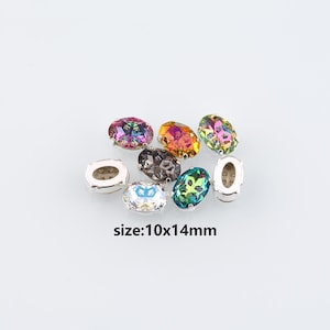 36pcs Multiple Colors Available Oval Crystal,Sew-On Rhinestone Crystals with Prong Settings,DIY Clothing Making Supply
