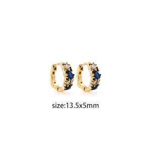 18K Gold gefüllte CZ Runde Creolen, zierliche Creolen, alltägliche Ohrringe, handgefertigte Ohrringe
