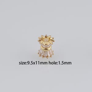 5Pcs 18K Gold Filled Barrel Spacer Beads,CZ Micro Pave Barrel Spacer Beads,DIY Jewelry Making Supply