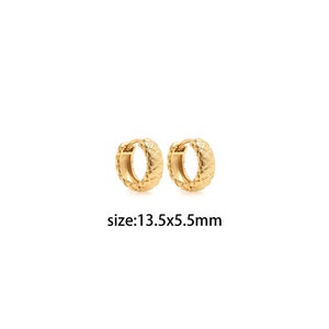 18K Gold Filled Wide Hoops Earrings,Dainty Hoops,Gold Huggies Hoops,Minimalist Earrings,Gift for Her