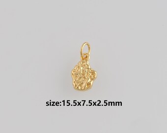 24-karaats gold filled geometrische hanger, geometrische bedel oorbellen ketting voor het maken van sieraden