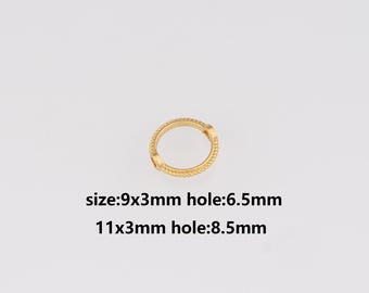 20Pcs 24K Gold Filled Round Flat Spacer Beads,Flat Round Spacer Beads,DIY Jewelry Making Supply