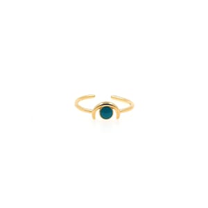 18K Gold Filled Evil Eye Rings,Enamel Ring,Stackable Ring,Adjustable Ring,Dainty Ring,Open Ring
