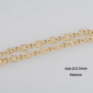 18K Gold Filled Anchor Link Chain,Anchor Chain,Minimalist Necklace for DIY Jewelry Making Supply