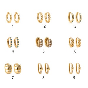 18K Gold Filled Irregular Hoop Earrings,Heart Hoops,Round Huggie Hoops,Minimalist Earrings