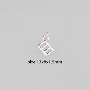 Silver Abacus Pendant,Abacus Charm Earrings Necklace for DIY Jewelry Making Supply