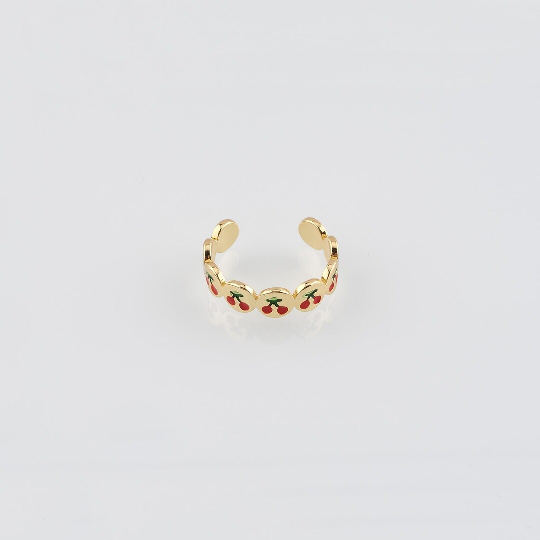 Cherry Rings 18K Gold Filled Cherry Ring,fruit Rings,everyday Rings,minimalist Ring ...
