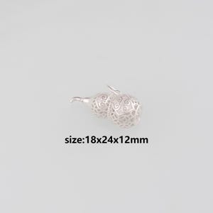 Pendentif gourde en argent, collier de boucles d&#39;oreilles à breloque gourde pour la fabrication de bijoux à monter soi-même