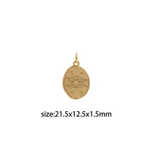18K Gold Filled Ship Wheel Pendant,Dainty Nautical Charm Earrings Necklace for DIY Jewelry Making Supply