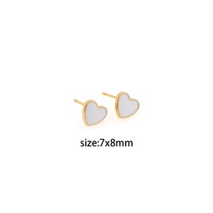 18K Gold Filled Heart Stud Earrings,Dainty Earrings,Minimalist Earrings,Gold Hoop Earrings,Huggie Earrings