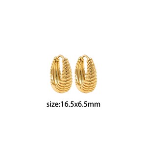 18K Gold Filled Thick Hoops Earrings,Minimalist Earrings,Dainty Hoops,Gift for Her
