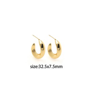 18K Gold Filled Thick Hoop Stud Earrings,Dainty Earrings,Gold Earrings,Minimalist Earrings,Everyday Earrings