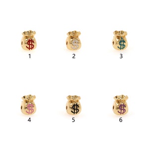Perline riempite in oro 18k, perline distanziatrici smaltate, fornitura per gioielli fai da te