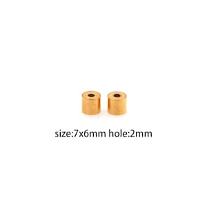 18K Gold Filled Barrel Spacer Beads,Cylindrical Spacer Beads,DIY Jewelry Making Supply