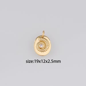 18K Gold Filled Conch Shell Pendant,Dainty Conch Shell Charm Earrings Necklace for DIY Jewelry Making Supply