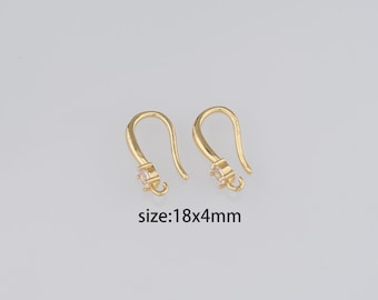 5pair 18K Gold Filled Ear Hook,Dainty Ear Hook,Everyday Ear Hook,Minimalist Ear Hook
