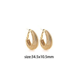 18K Gold Filled Mesh Hoop Earrings,Dainty Earrings,Everyday Hoops,Minimalist Earrings