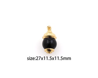 18K Gold Filled Bottle Pendant,Dainty Bottle Charm Earrings Necklace for DIY Jewelry Making Supply