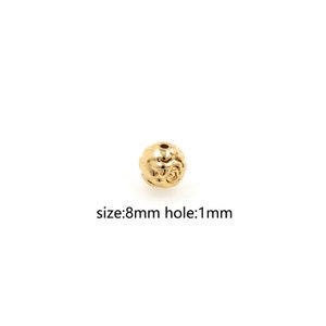 5Pcs 18K Gold Filled Flower Spacer Beads,Floral Spacer Beads,DIY Jewelry Making Supply