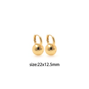 18K Gold Filled Ball Hoop Earrings,Ball Earrings,Everyday Hoops,Minimalist Earrings