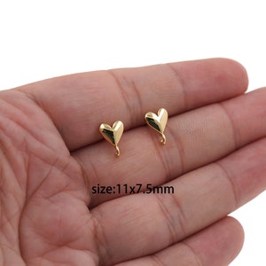 18K Gold Filled Heart Stud Earrings,Dainty Earrings,Minimalist Earrings,Gold Hoop Earrings,Huggie Earrings