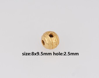 24K Gold Filled Ball Spacer Beads,Round Ball Spacer Beads,DIY Jewelry Making Supply