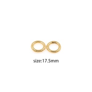 18K Gold gefüllte runde Karabinerhaken, zierlicher runder Feder-Push-Gate-Verschluss für DIY-Schmuck, Halskette, Armband