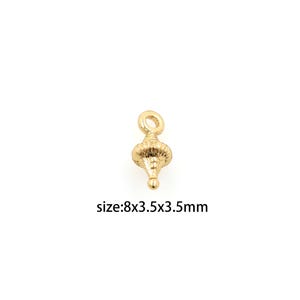 18K Gold Filled Rhombus Pendant,Dainty Rhombus Charm Earrings Necklace for DIY Jewelry Making Supply