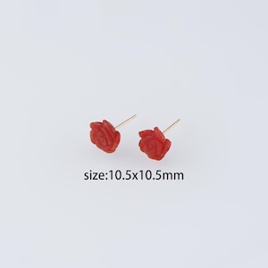 18K Gold Filled Rose Stud Earrings,Dainty Hoops,Everyday Earrings,Minimalist Earrings