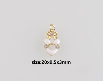 18K Gold Filled Bikini Pendant,Enamel Bikini Charm Earrings Necklace for DIY Jewelry Making Supply