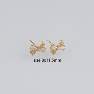 18K Gold Filled Bow Stud Earrings,Dainty Bow Earrings,Everyday Earrings,Minimalist Earrings