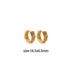 18K Gold Filled Thick Hoop Earrings,Dainty Earrings,Gold Earrings,Minimalist Earrings,Everyday Earrings