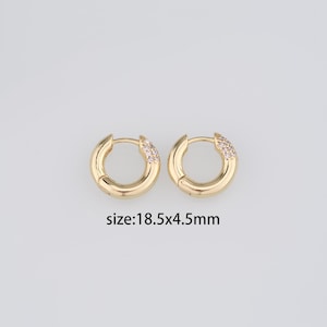 18K Gold Filled Round Hoop Earrings,Gold Thick Earrings,Minimalist Earrings,Everyday Earrings,Dainty Eearrings