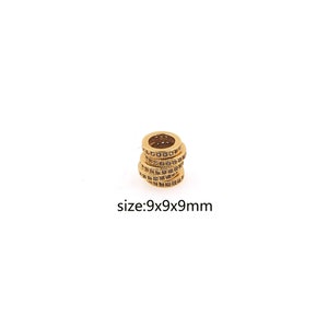 18K Gold Filled Cylindrical Spacer Beads,CZ Micro Pave Tube Spacer Beads,DIY Jewelry Making Supply