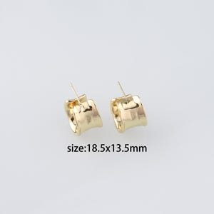 18K Gold Filled Thick Stud Earrings,Dainty Earrings,Gold Earrings,Minimalist Earrings,Everyday Earrings